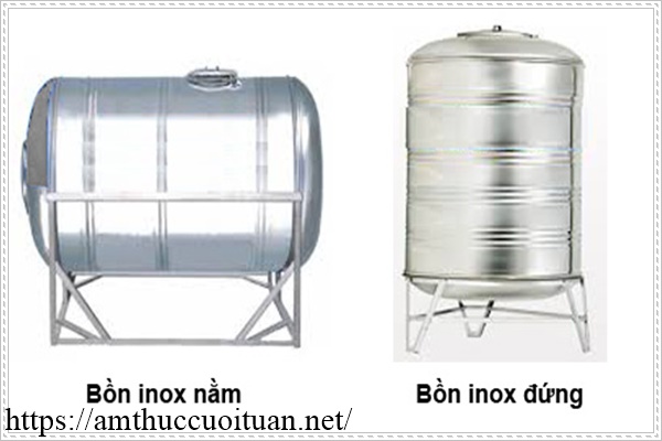 bồn nước inox đứng,bồn nước inox nằm