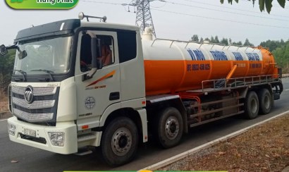 Cho thuê xe bồn vận chuyển bùn vi sinh chất lượng, giá rẻ