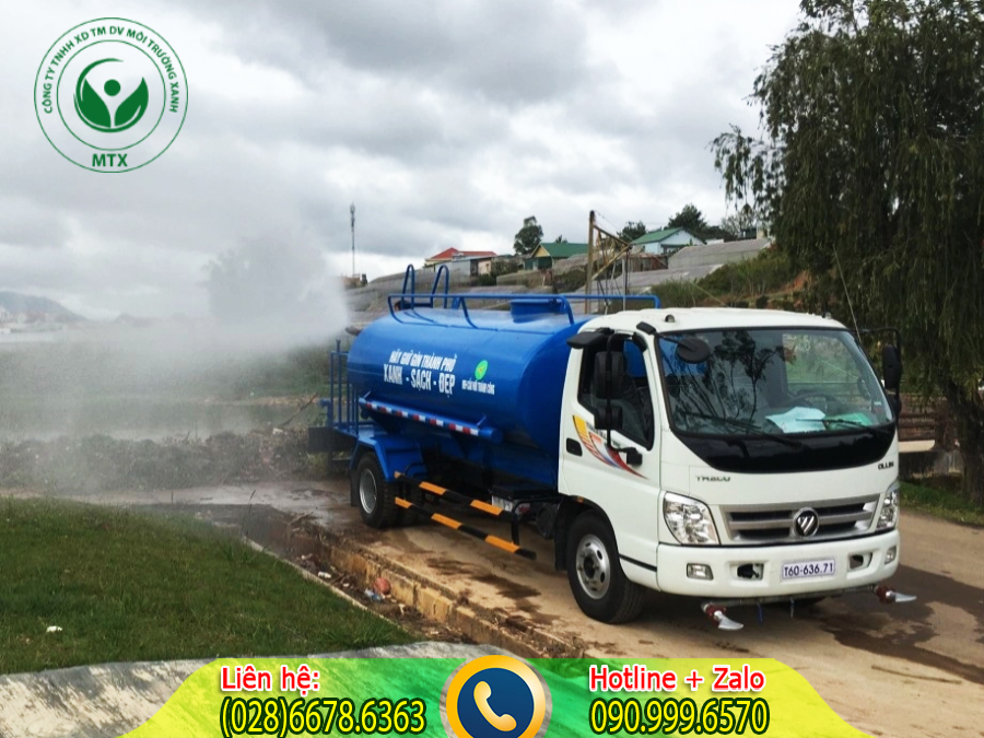 Cho thu&ecirc; xe bồn tưới nước rửa đường tiện lợi