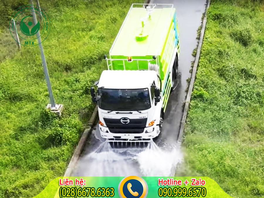 Cho thu&ecirc; xe bồn tưới c&acirc;y xanh