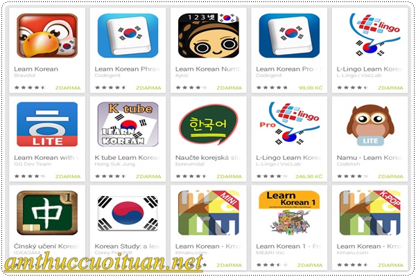 Ứng dụng học tiếng H&agrave;n